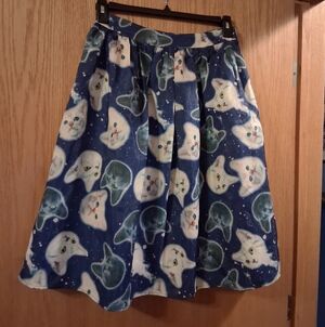 moon womens cat skirt , galaxy space, Medium